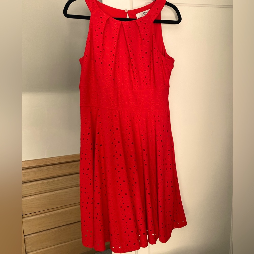Beautiful red dress- hardly used! Very soft and flattering